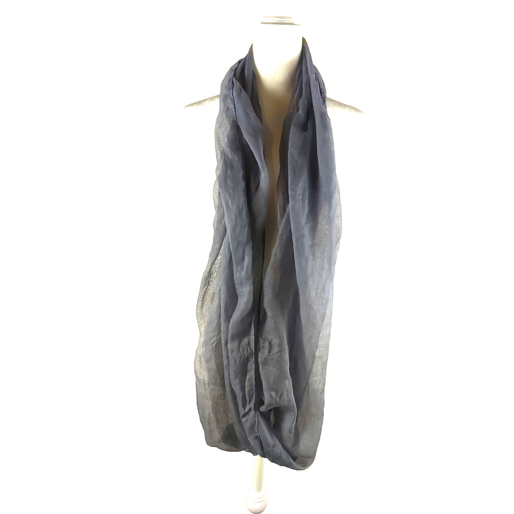 Infinity Scarf Gray 66 X 19 Sheer Elegant Feminine